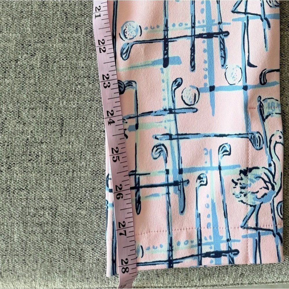Lilly Pulitzer Luxletic Corso Golf Pants in the "Talk Birdie to Me" print XXS - Picture 6 of 8